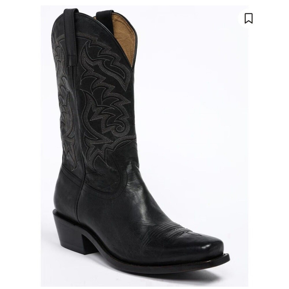EUC Moonshine Spirit Men's Mad Cat Western Black Leather Boots Size 11 D
